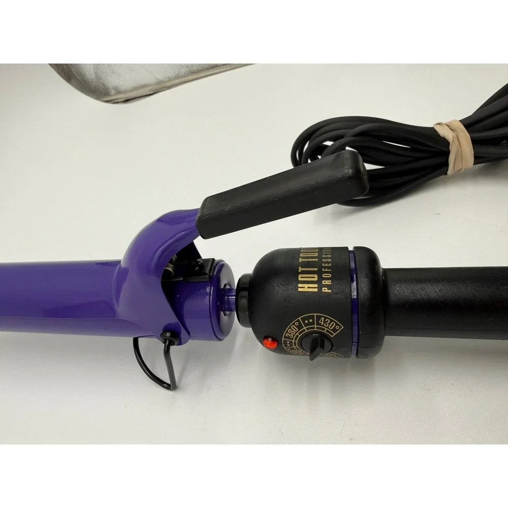Hot Tools Professional Curling Iron Purple Excellent Ceramic 1.25 In